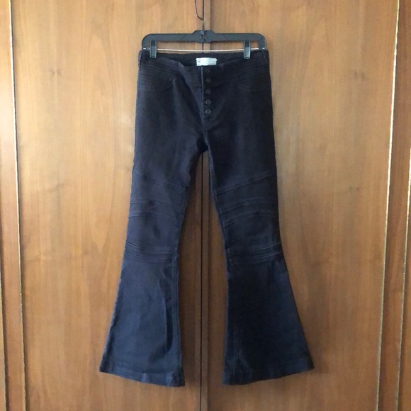 Free people button down high rise bell bottoms - Picture 1 of 6